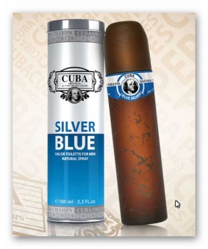 100 ml CUBA BLUE SILVER Eau de Toilette Herren