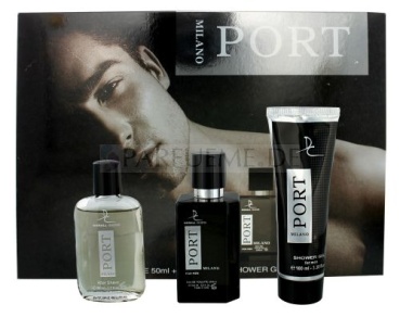 Geschenkset Dorall Port Milano Herren 100 ml EdT + 50 ml As + 100 ml Duschgel